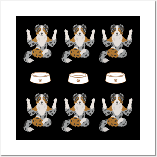 Australian shepherd dog cute pattern Posters and Art